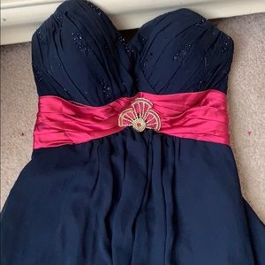 Long blue prom dress